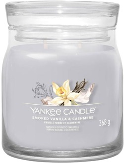 Yankee Candle Geurkaarsen Yankee Candle Kenmerkende Medium Kaarsen Sive Gerookte Vanille & Kasjmere 368 g