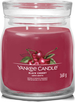 Yankee Candle Geurkaarsen Yankee Candle Kenmerkende Medium Kaarsen Zwarte Kers 368 g