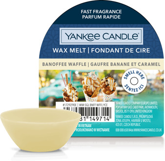 Yankee Candle Geurkaarsen Yankee Candle Klassieke Wassmelt Banoffee Waffle 22 g