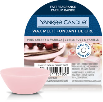 Yankee Candle Geurkaarsen Yankee Candle Klassieke Wassmelt Roze Kersen En Vanille 22 g