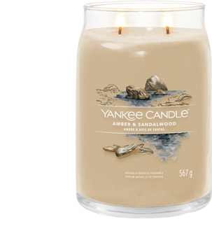 Yankee Candle Geurkaarsen Yankee Candle Signature Large Candle Amber & Sandalwood 567 g