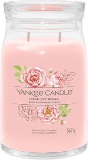 Yankee Candle Geurkaarsen Yankee Candle Signature Large Jar Fresh Cut Roses 567 g
