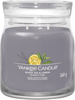 Yankee Candle Geurkaarsen Yankee Candle Signature Medium Candle Black Tea & Lemon 368 g