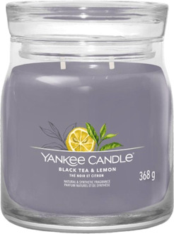 Yankee Candle Geurkaarsen Yankee Candle Signature Medium Candle Black Tea & Lemon 368 g