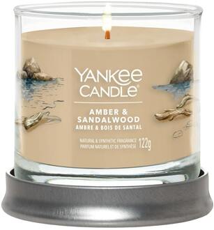 Yankee Candle Geurkaarsen Yankee Candle Signature Small Tumbler Amber & Sandalwood 122 g