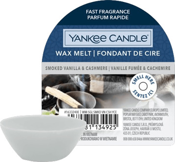 Yankee Candle Geurkaarsen Yankee Candle Single Wax Melts Smoked Vanilla & Cashmere 22 g