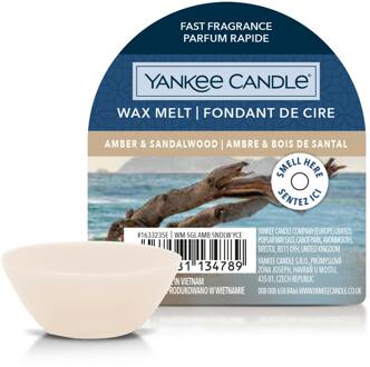 Yankee Candle Geurkaarsen Yankee Candle Wax Melt Amber & Sandalwood 22 g