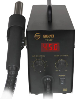 Yaogong 857D hot air gun desoldering station adjustable for mobile phone electronic repair tool drying gun fan soldering station