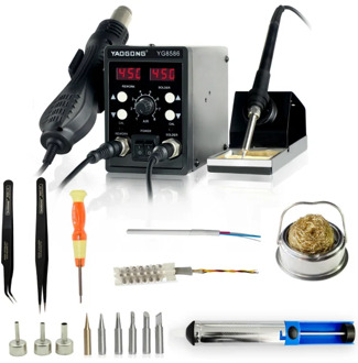 YAOGONG 8586 BGA new rework station Double digital 2 In 1 smd rework soldering station hot air gun mobile phone repair tools