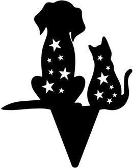 Yard Art Kat Tuin Inserts Acryl Animal Hollow Inserts Yard Decoratie Bloem Insert Land Stijl Klassieke Gekleurde Tekening