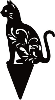 Yard Art Kat Tuin Inserts Acryl Animal Hollow Inserts Yard Decoratie Bloem Insert Land Stijl Klassieke Gekleurde Tekening