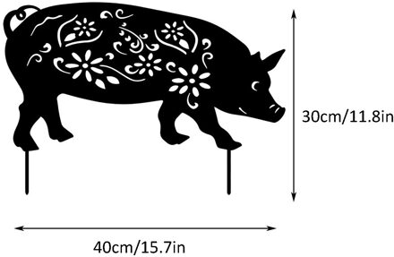 Yard Art Kat Tuin Inserts Acryl Animal Hollow Inserts Yard Decoratie Dier Model Tuin Card Tuin Decoratie Accessoires B