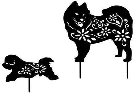 Yard Art Kat Tuin Inserts Acryl Animal Hollow Inserts Yard Decoratie Dier Model Tuin Card Tuin Decoratie Accessoires