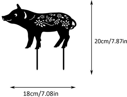 Yard Art Kat Tuin Inserts Acryl Animal Hollow Inserts Yard Decoratie Dier Model Tuin Card Tuin Decoratie Accessoires