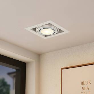 Yasna inbouwlamp, 1-lamp, wit zandwit