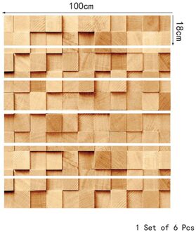 Yazi Zelfklevende 3D Hout Patroon Trappen Stickers Verwijderbare Vinyl Pvc Stairway Stickers Waterdicht Muurschildering 015314