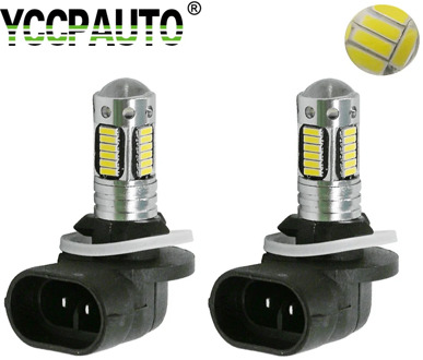 YCCPAUTO 2Pcs H27 880 881 LED Fog Lights H27W/2 H27W2 Car Light Bulbs 4014 30 SMD Auto Drving Fog Lamp DRL White Yellow Blue 12V