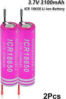 Ycdc 100% Originele 18650 Lithium Oplaadbare 3.7V 3100Mah Batterij Met Draden Voor Batterij Power Tool Zaklamp Batterijen