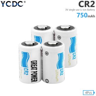 Ycdc 4 Stuks 750Mah CR2 Batterij 3V Lithium DLCR2 5046LC Batterijen Voor Camera Alarm Systeem Primaire Lithium Batterij