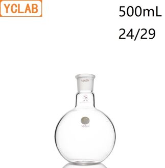 Yclab 500 Ml 24/29 Kolf Vlakke Bodem Borosilicaatglas 3.3 Standaard Grond Mond Distilleren Destillatie