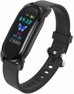 YD8 Smart Polsband Fitness Armband Hartslagmeter Tijd Grote Touch Screen Bericht Thermometer Smartband Smart Polsband zwart