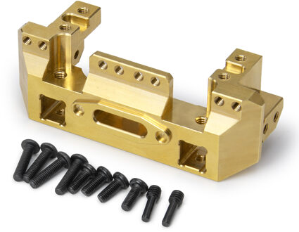 YEAHRUN Messing 118g Heavy Duty Voorbumper w/Servo Mount Voor Traxxas TRX-4 TRX4 1/10 RC Auto