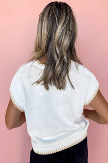 Yeehaw Brei Pullover Truien - maat L Wit