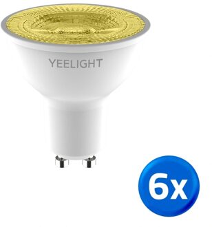 Yeelight slimme led spot - GU10 fitting - Warm Witte lichtkleur - Voordeelset van 6 stuks