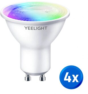 Yeelight slimme led spots set van 4 - GU10 fitting - RGBWW Multicolor en Wit