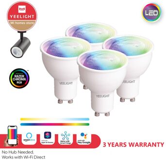 Yeelight YLDP004-A GU10 Kleurrijke Smart Led Lamp W1 Game Muziek Sync App Voice Control Werk Yeelight App Google Assistent Alexa Dimming 5 stk