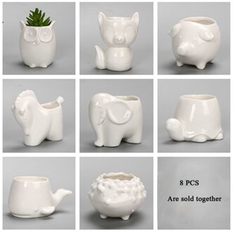 YeFine Creatieve Keramische Bloempot Planter Bonsai Tuin Potten Plantenbakken Jardin Bonsai Bureau Succulent Bloempot Leuke Dier Potten