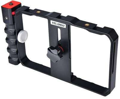 Yelangu Pro Smartphone Video Rig Filmmaken Case Telefoon Video Stabilizer Grip Mount Voor Iphone Xs Max Xr X 8 Plus samsung Huawei