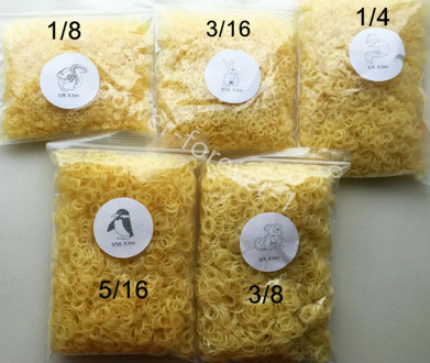 Yellow 5000Pis Dental Orthodontic Elastics Rubber Bands Brackets Ligature Ties Separators 3.5OZ 1/8 3/16 14/ 5/16 3/8