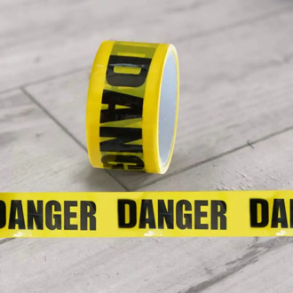 Yellow Caution Warning Adhesive Tape Sticker For Safety Barrier For Police Barricade Contractors Maintenance 4.8cm*33m Gadget
