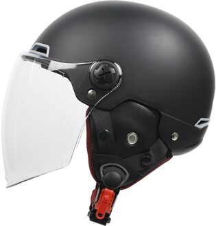 Yema Moto Rcycle Half Helm Man Vrouw Vintage Verwijderbare Scooter Helm Fietsen Fiets Elektrische Moto Open Gezicht Veiligheid Helmen Sub zwart