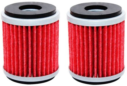 Yerbay Olie Filter Voor Yamaha XG250 XT250 YBR250 MT125 Yzf R125 VP125 YP125 Xmax 125 CZD300 T110 Crypton YZ250F YZ450F yfz 450 2 stukken rood