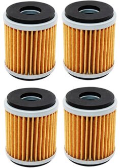 Yerbay Olie Filter Voor Yamaha XG250 XT250 YBR250 MT125 Yzf R125 VP125 YP125 Xmax 125 CZD300 T110 Crypton YZ250F YZ450F yfz 450 4 stukken geel