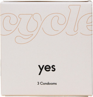 Yes 3 Vegan Condooms Transparant - 53 (omtrek 11-11,5 cm)