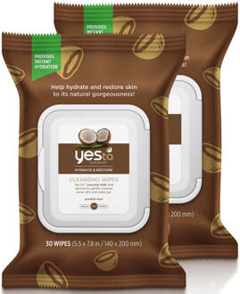 Yes To Coconut Cleansing Wipes (Pack of 2)