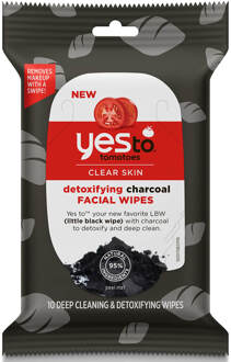 Yes To Tomatoes Detoxifying Charcoal Wipes (Pack of 10)