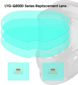 YESWELDER 3 Pcs Large Viewing Screen Outer Replacement Lens and 2 pcs Inner Replacement Lens for LYG-Q800D Series Welding Helmet