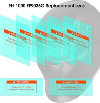 Yeswelder 5 Pcs Outer En 2 Stuks Innerlijke Alternate Vervangbare Bescherming Lens Voor Eh-1000 EF9035G Lashelm