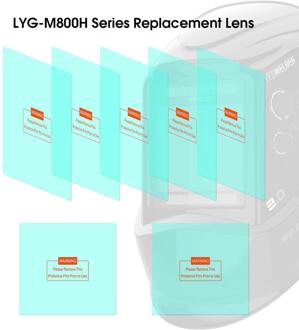Yeswelder 5 Pcs Outer En 2 Stuks Innerlijke Alternate Vervangbare Bescherming Lens Voor LYG-M800H Serie Lashelm