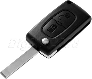 Yetaha Smart 2 Knop Flip Folding Auto Afstandsbediening Sleutelhanger Shell Case Voor Peugeot 207 307 308 407 Goede