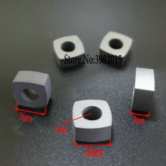 YG8 Hardmetalen Power Feed Contact Geleidende Blok W16 * L16 * H8 * Hole8mm voor EDM Draad Snijden Machine