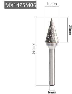 YG8 Legering Roterende Bestand 1Pc Mx Type Double Slot Tungsten Carbide Houtsnijwerk Slijpen Hoofd Hard Metalen Frees voor Koper MX1425M06