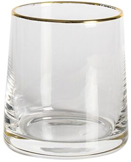 Yha 270Ml Glazen Beker Melk Citroensap Kopjes Bier Espresso Glas Kopje Thee Mokken Home Office Drinkware goud