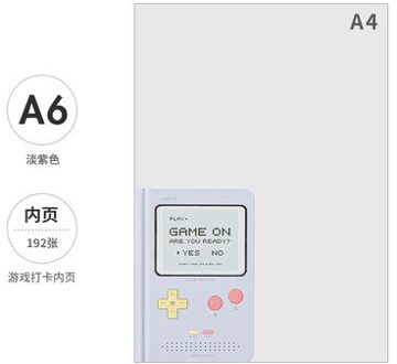 Yhsmtg 365 Dagen Dikker Dagelijks Wekelijks Planner Notebook A6 Draagbare Agenda Planner Kawaii School Dagboek Notepad Briefpapier licht paars