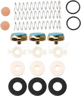 Yibuy 19 Stuks Blauw Turquoise Vinger Knop Vilt Wasmachine Voor Trompet Reparatie Set