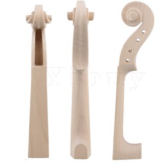 Yibuy Hals Hand Gesneden Maple Wood Viool Onderdelen Voor 4/4 Full Size Viool